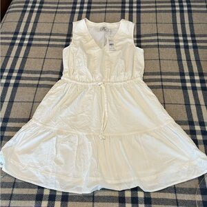 Vineyard Vines White Sleeveless Midi Dress